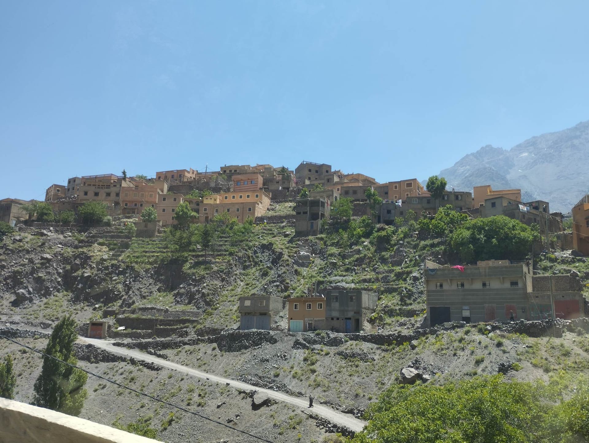 Ruined kasbah walls on a rise